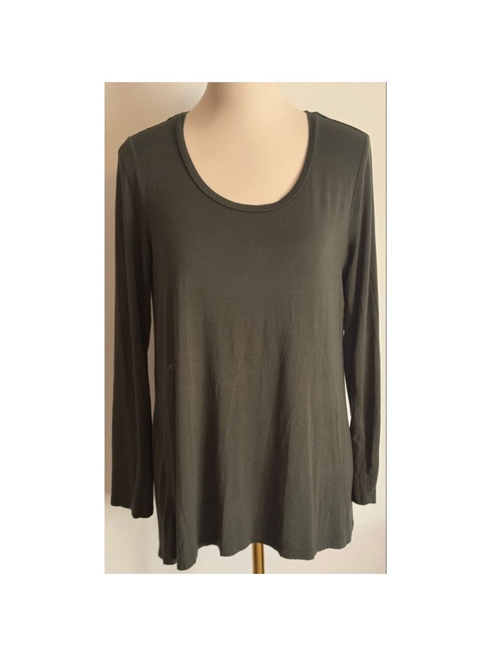 Women's Cable & Gauge Olive Green Long Sleeve Tee L